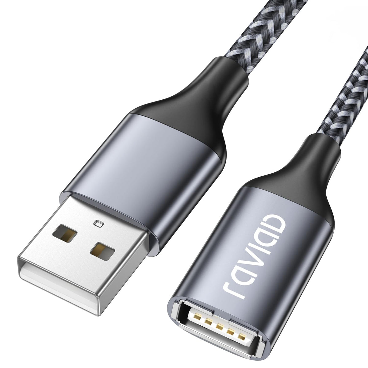 RAVIAD USB Splitter 3 Port, 1 Male to 3 Female USB 2.0 Extension Cable 1M