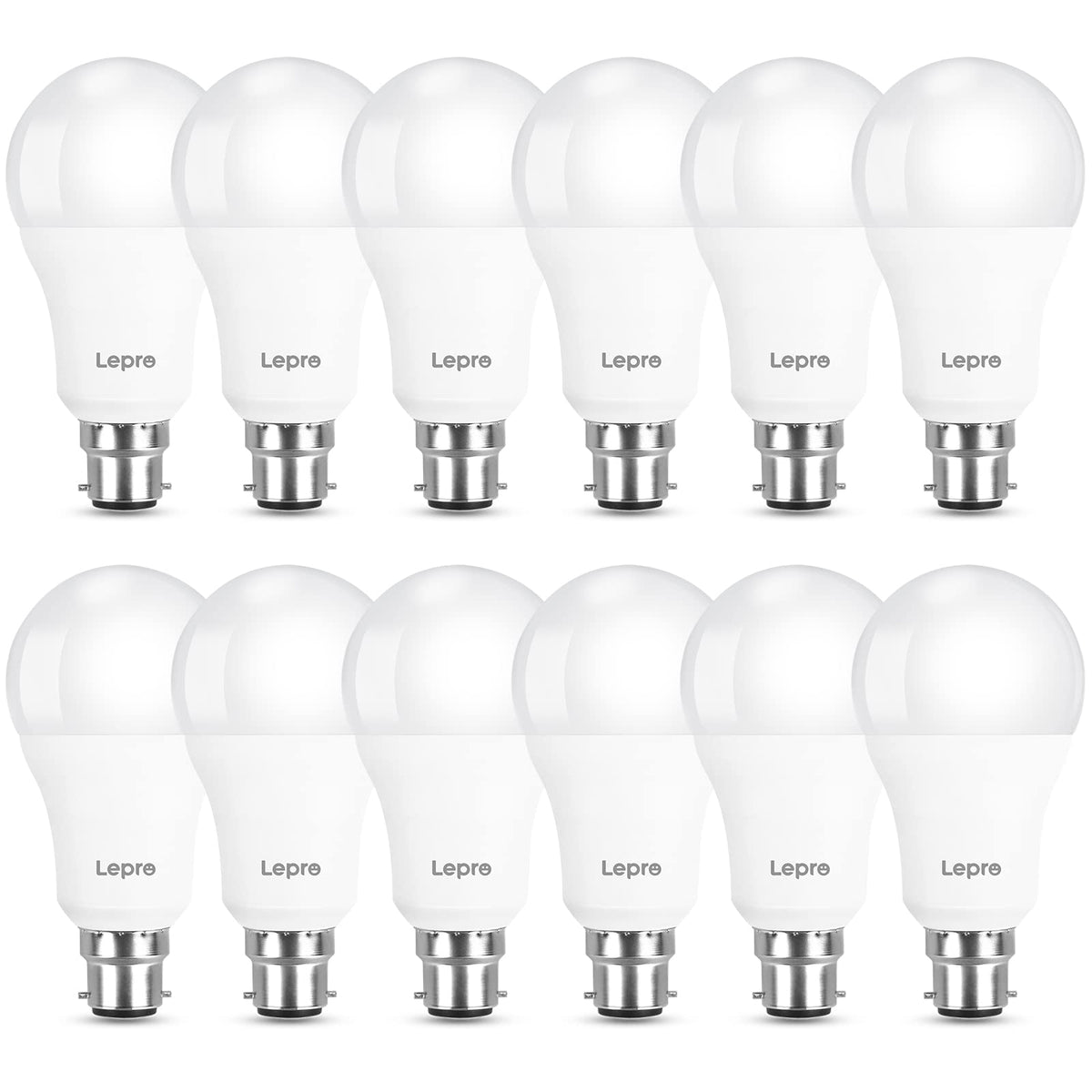 Lepro Bayonet Light Bulbs, 13W=100W, 1520lm Cool White 6500K, Pack of 6