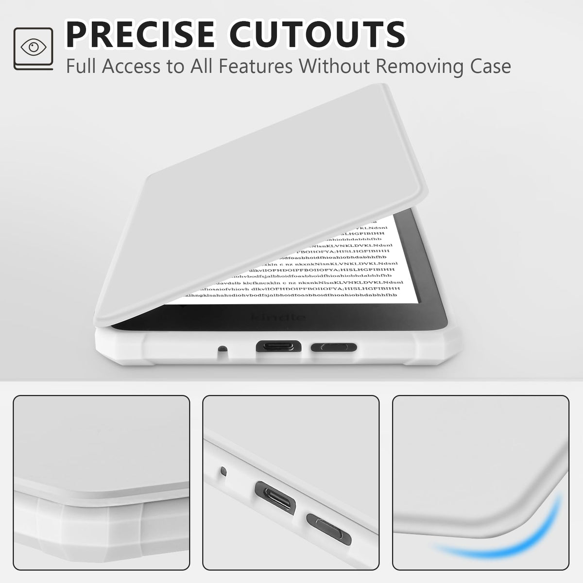 TQQ Case Fits 6" Amazon Kindle 11th Generation 2024 and 2022, Premium Slim and Lightweight Cover, Full Protection, Auto Sleep/Wake, Magnetic Closure (NOT fit Paperwhite or Oasis)