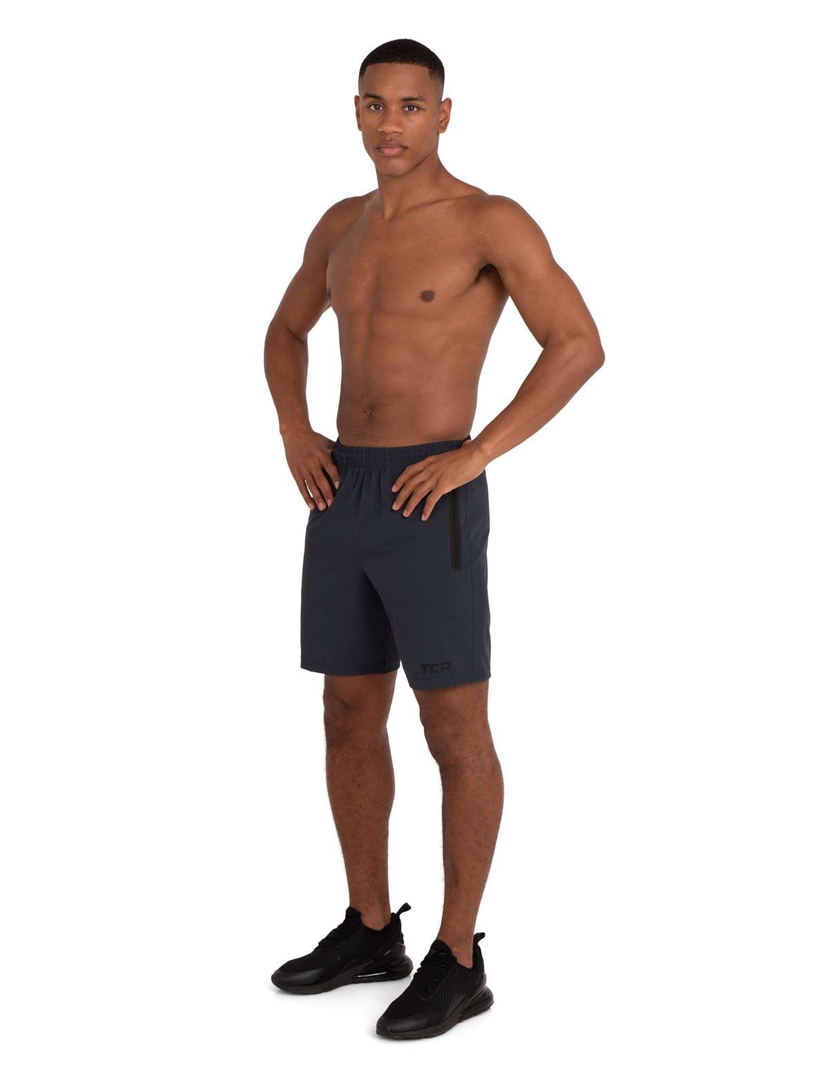TCA Elite Tech Mens Running Shorts with Zip Pockets, Gym Shorts Men Training Sports Short with Phone Pocket