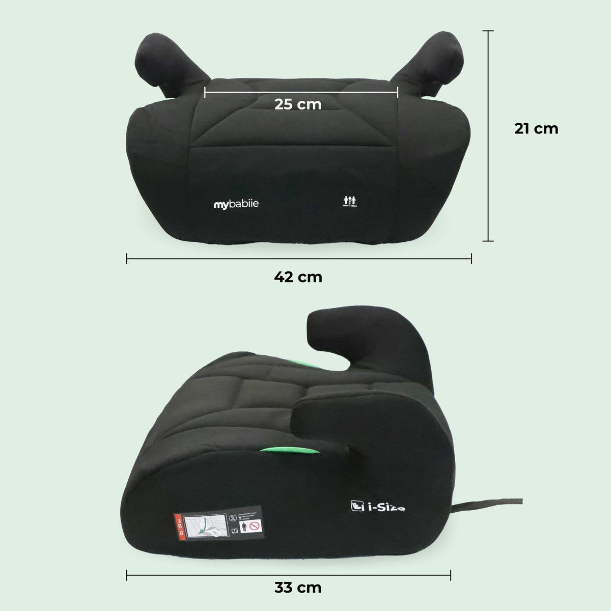 My Babiie MBCSB10 Booster Car Seat - Lightweight at 1kg, Approx. 6-12 Years (125-150cm, 22-36kg), R129, i-Size Backless Child Car Seat, Group 3, Compact, Portable, Ideal for Travel - Pink Leopard