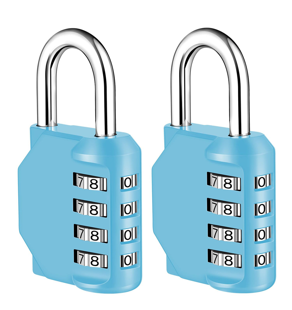 NAGE Padlocks with Code, Combination Lock 4 Digit Gym Locker (1P, Red)