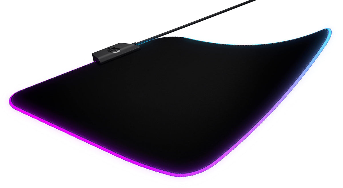 SteelSeries QcK Edge Cloth Gaming Mouse Pad - Never-fray Stitched Edges - Optimized For Gaming Sensors - Size L (450 x 400 x 2mm) - Black