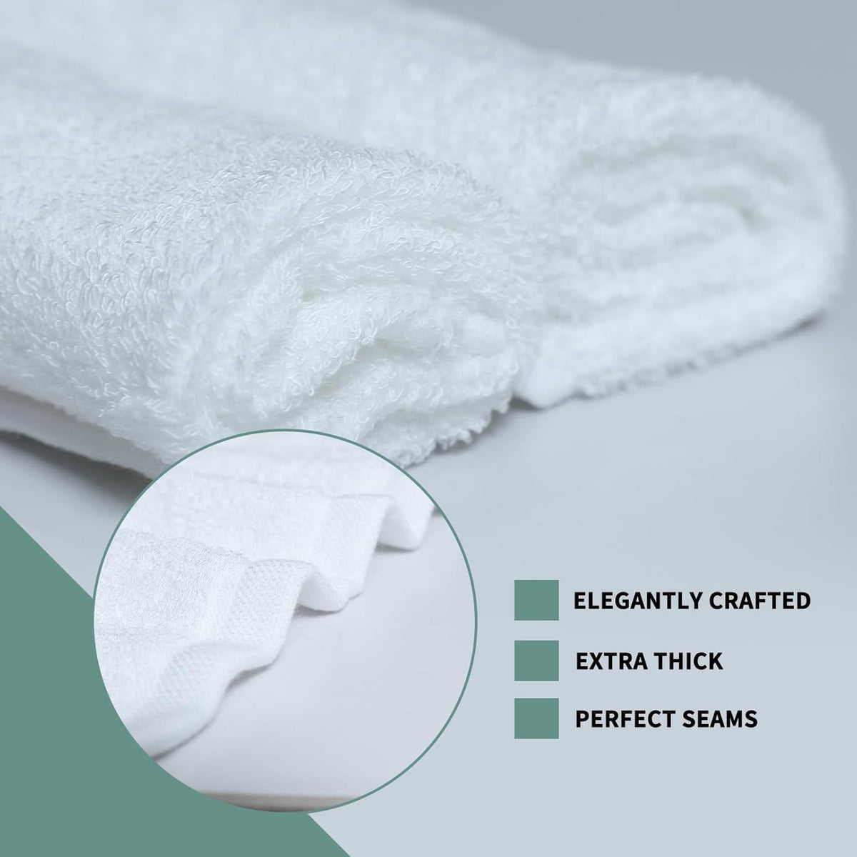 Baby Washcloths 100% Organic Bamboo Bath Washcloth Reusable Face Towels Anti-Bacterial Soft Towel Set Perfect for Newborn(5 Pack)