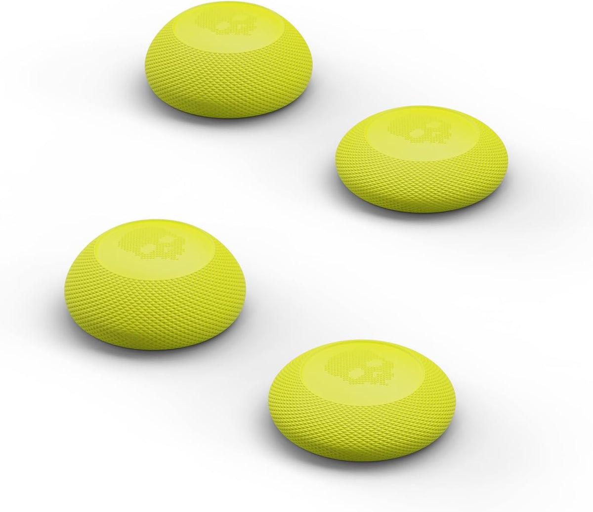 Skull & Co. Convex Thumb Grip Caps Joystick Cap Analog Stick Cap Thumbstick Grip Cover for Steam Deck/Steam Deck OLED and ROG Ally/ROG Ally X - Neon Yellow, 2 Pairs (4pcs)