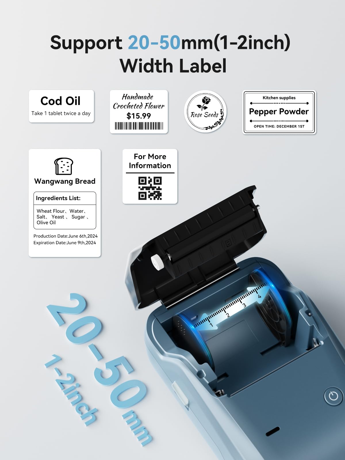 NIIMBOT B1 2-Inch Label Maker, Portable Thermal Printer for Small Business