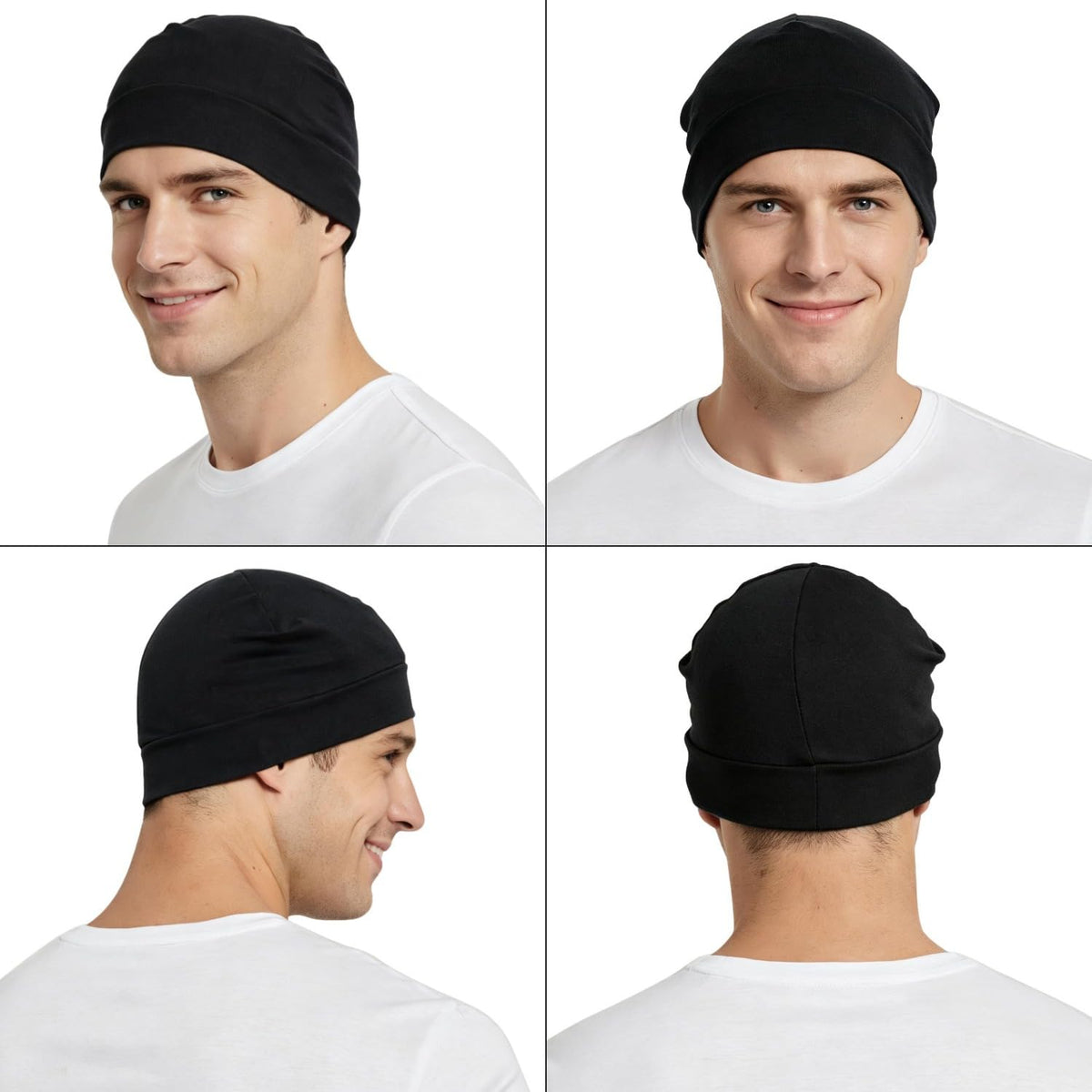 EINSKEY 100% Cotton Skull Caps for Men, Multipurpose Daily Wear Beanie Hat