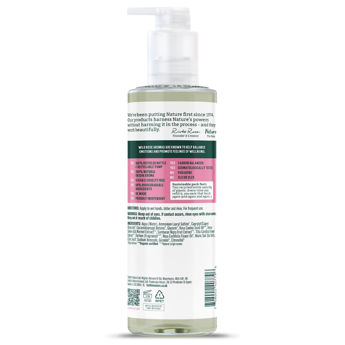 Faith In Nature Natural Aloe Vera and Tea Tree Hand Wash, Nourishing, Vegan and Cruelty Free, No SLS or Parabens, 400 ml
