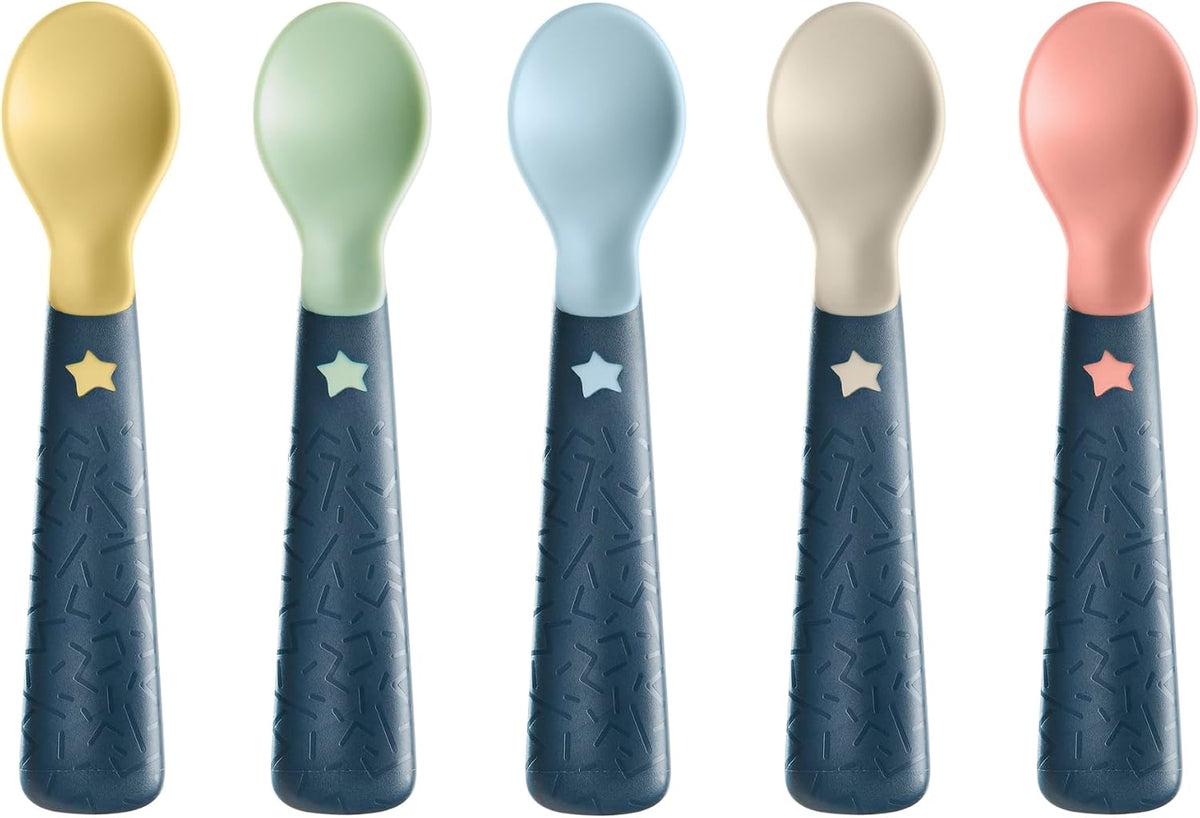 Tommee Tippee Easigrip Self-Feeding Weaning Spoons 6m+ Chunky Handles