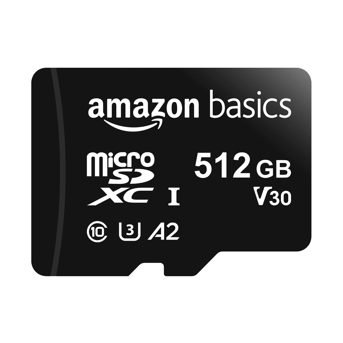 Amazon Basics microSDXC Memory Card with Full Size Adapter, A2, U3, Read Speed up to 100 MB/s, 128GB, Black