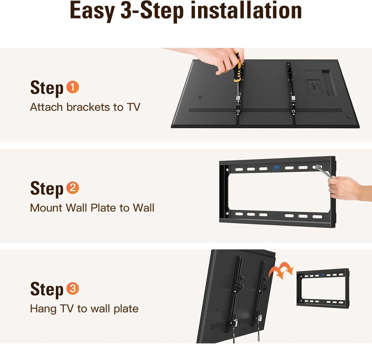 Mounting Dream Fixed TV Wall Bracket for 26-60" TV Max VESA 400x400mm 45kg