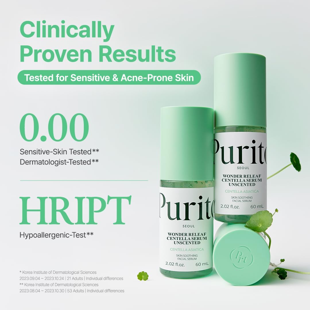 PURITO Centella Unscented Serum for Sensitive Skin, 60mL