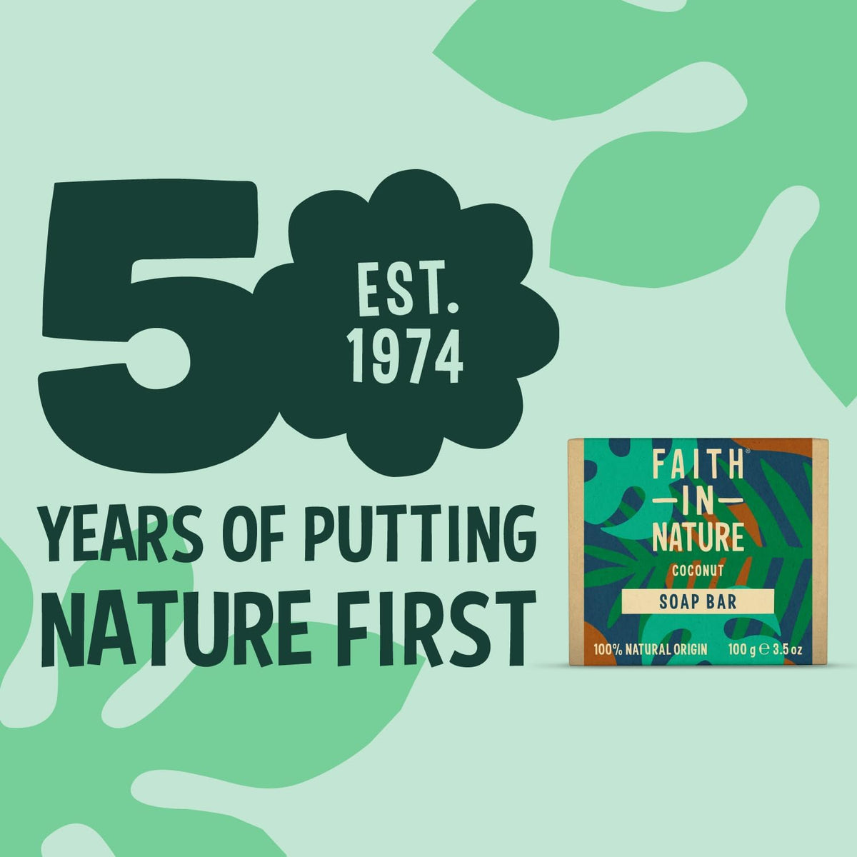 Faith In Nature Natural Coconut Hand Soap Bar, Hydrating, Vegan & Cruelty Free, No SLS or Parabens, 100g