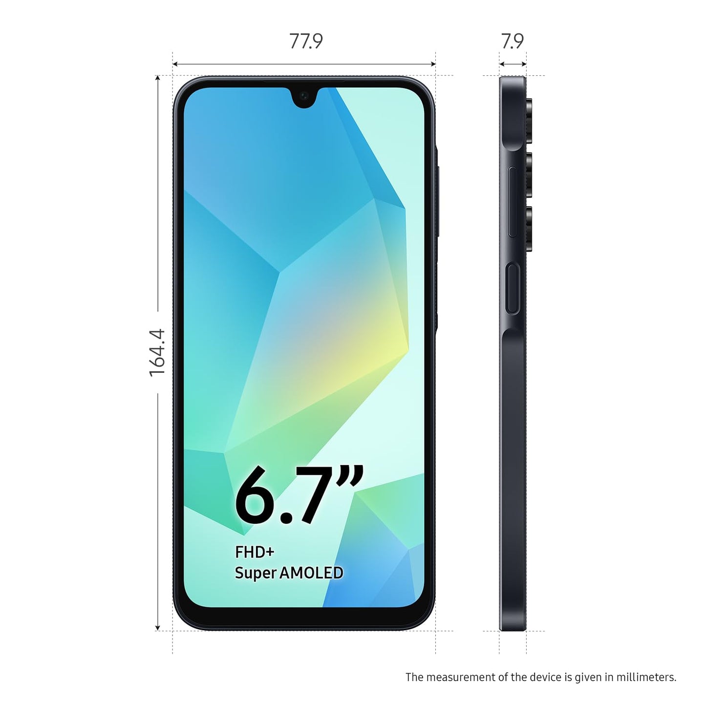 Samsung Galaxy A16 4G Android Smartphone, Super Amoled 6.7" Screen, Multiple Cameras, 128GB Storage, Blue Black, 3 Year Manufacturer Extended Warranty (UK Version)