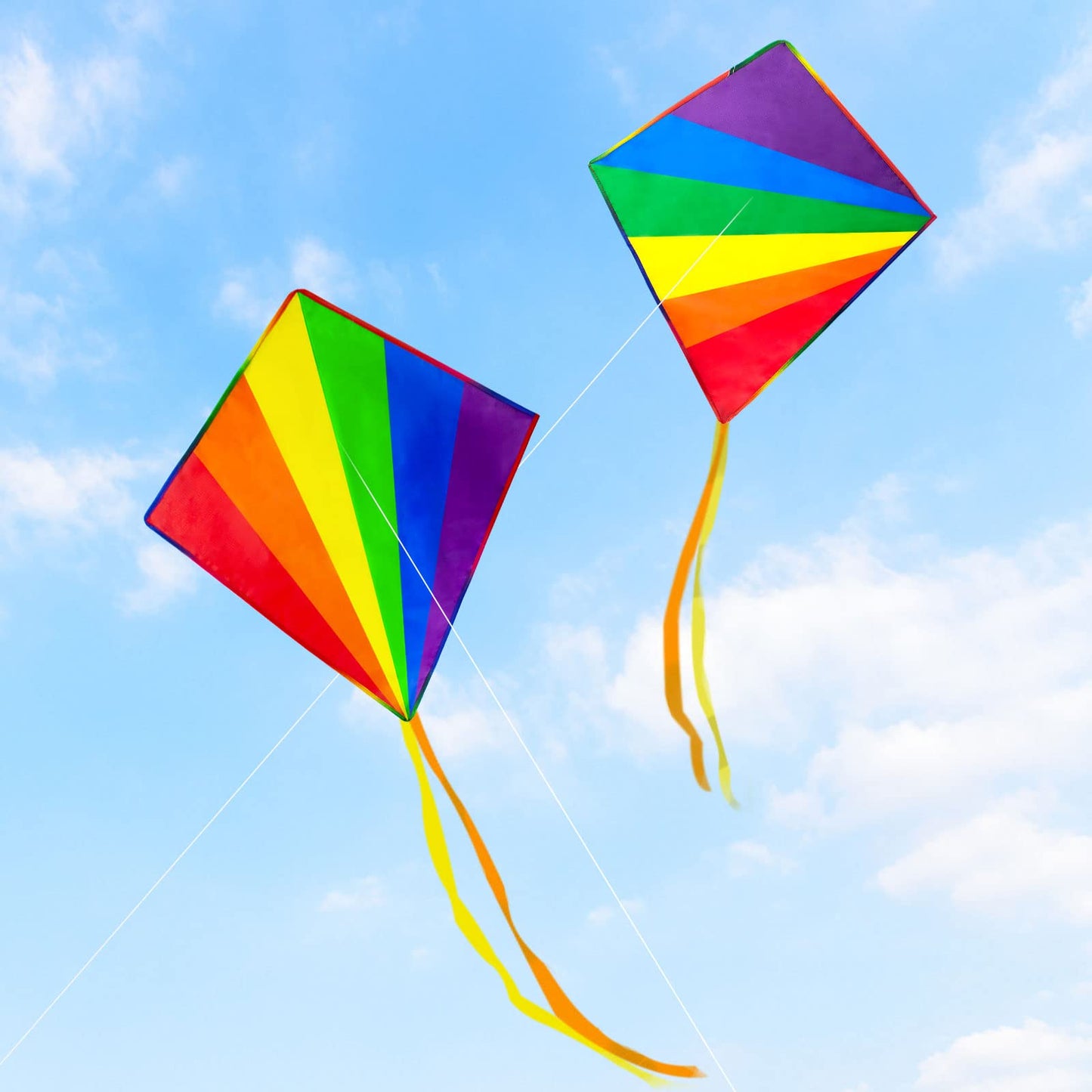 Kites for Kids & Adults, Rainbow Kite Delta Kites for Kids Age 4-8 8-12, Easy to Fly for Beginners,
