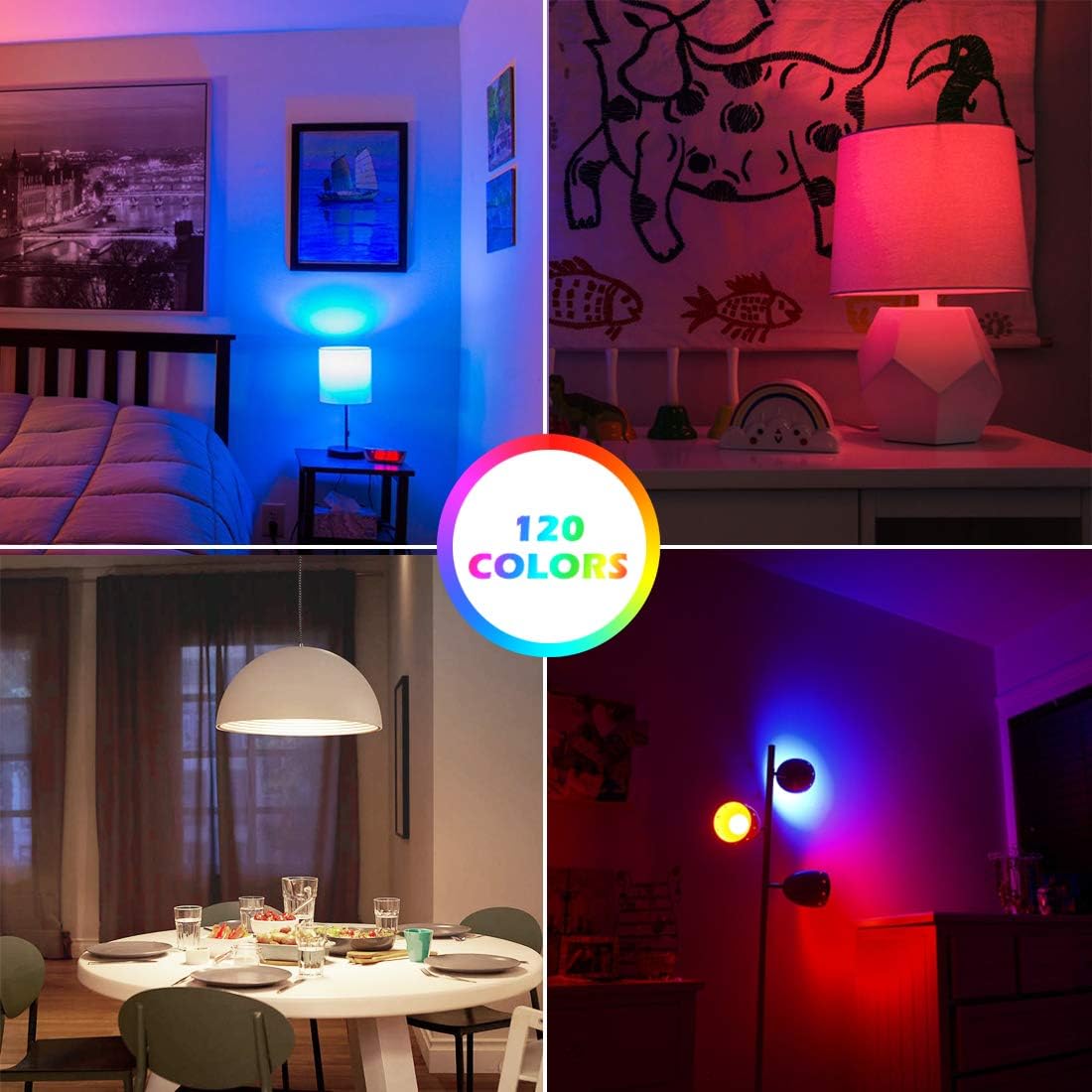Mobri B22 LED Colour Changing Light Bulbs with Remote Control, 75 Watt Equivalent Bayonet Dimmable Colour Bulbs with Timing, Memory & Sync, 120 Multi RGB Colours + Daylight White,2 Pack
