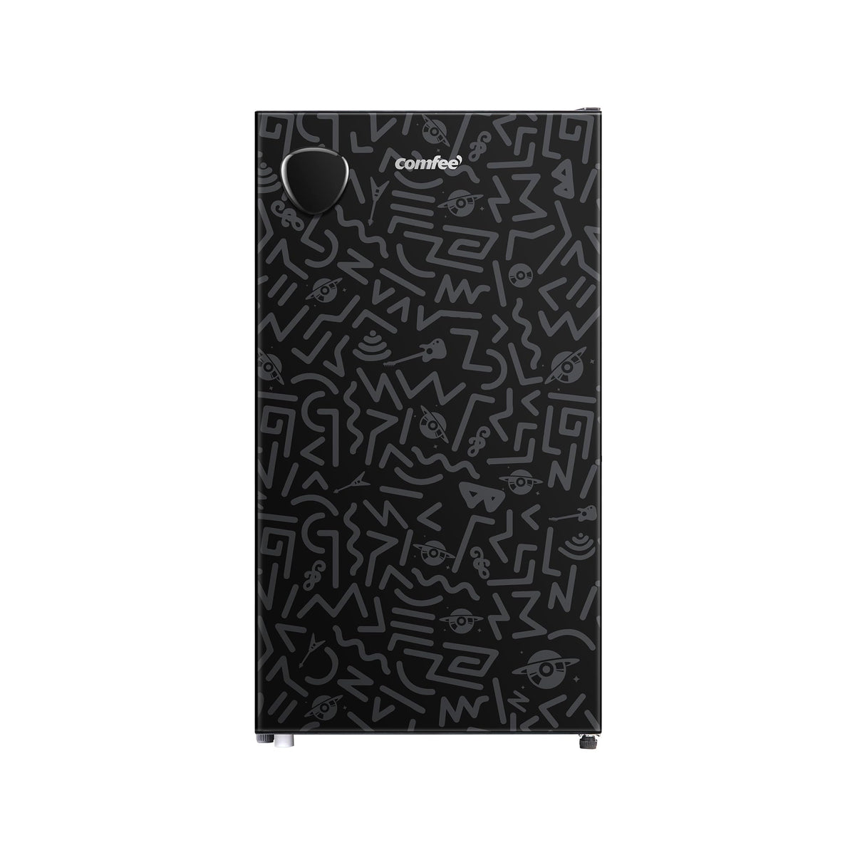 COMFEE' 88L Under Counter Fridge, Cooler Box, Removable Handle, Black