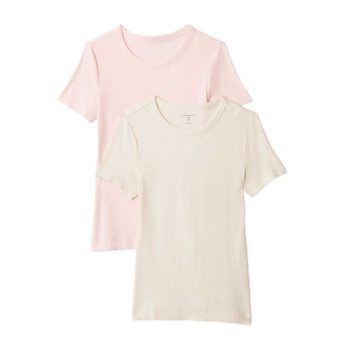 Amazon Essentials Women's Slim-Fit Short-Sleeve Crewneck T-Shirt, Pack of 2