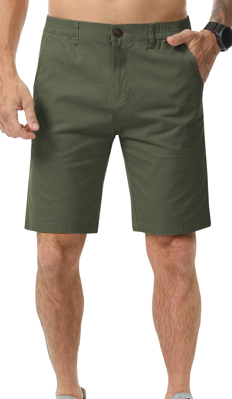 Men’s 7”/ 9” Chino Shorts Casual Elasticated Waist with 4 Pockets