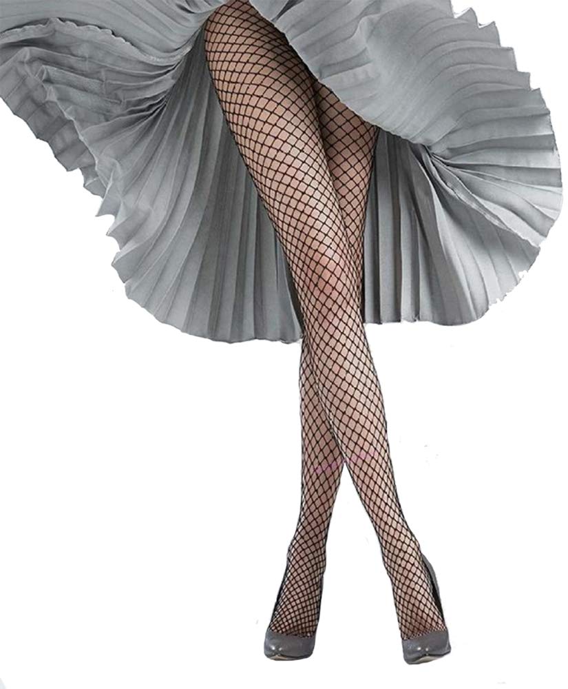 E-Laurels Womens Fishnet Tights Stockings Black Pantyhose Fish Net Plus Size