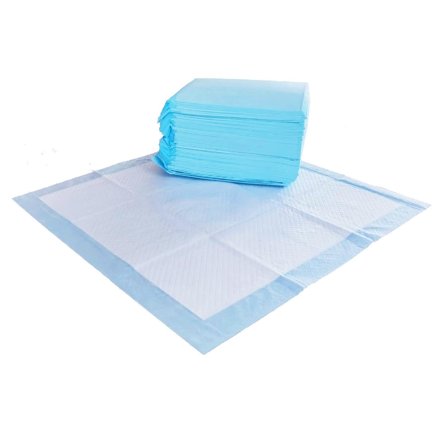 Basics Dog and Puppy Training Pads, Leakproof, 5-Layer Design with Quick-Dry Surface, Regular, Pack of 50, Blue
