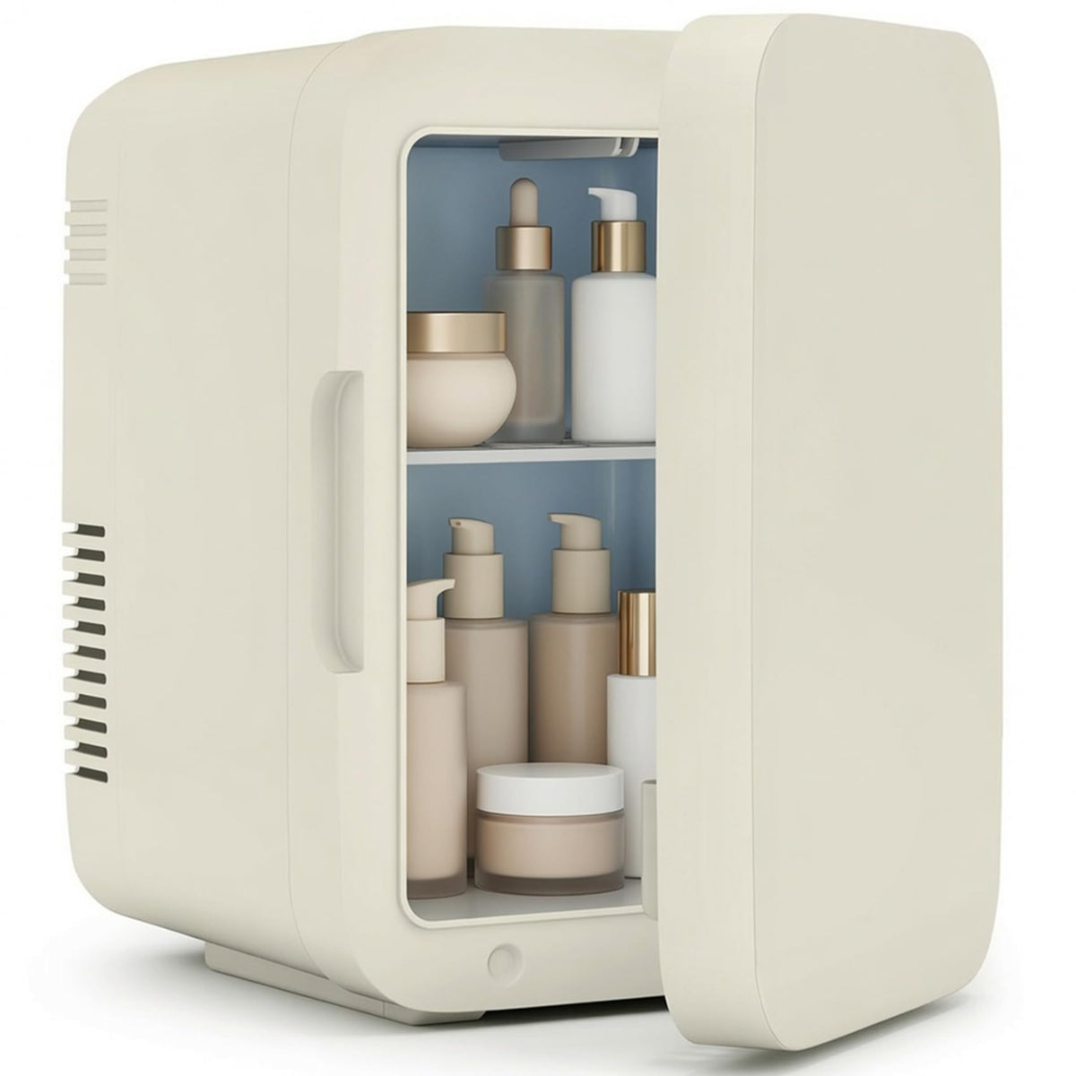 ARTETHYS Mini Fridge for Bedrooms, 10L Small Car Fridge, White
