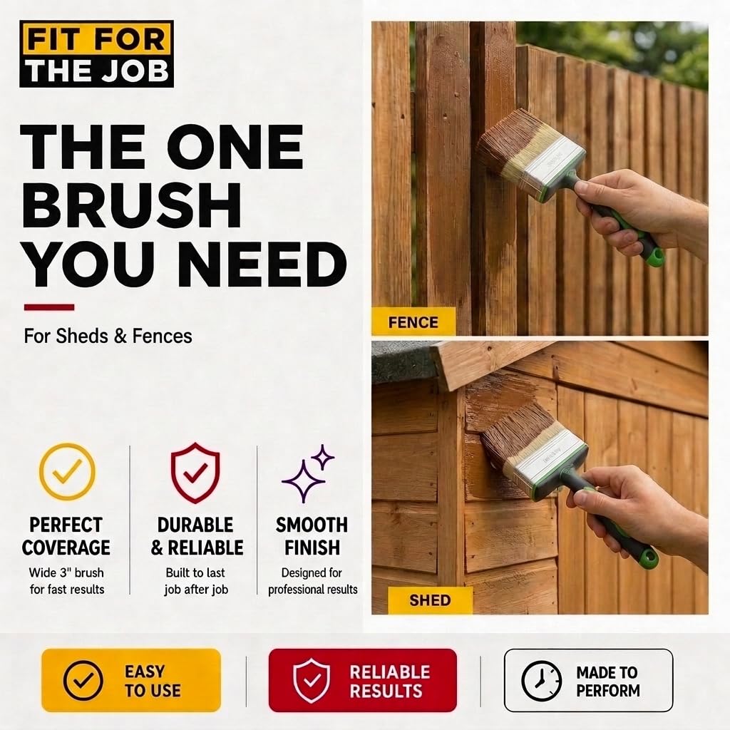 Fit For The Job Block Brush 4 inch Large Capacity for Emulsion