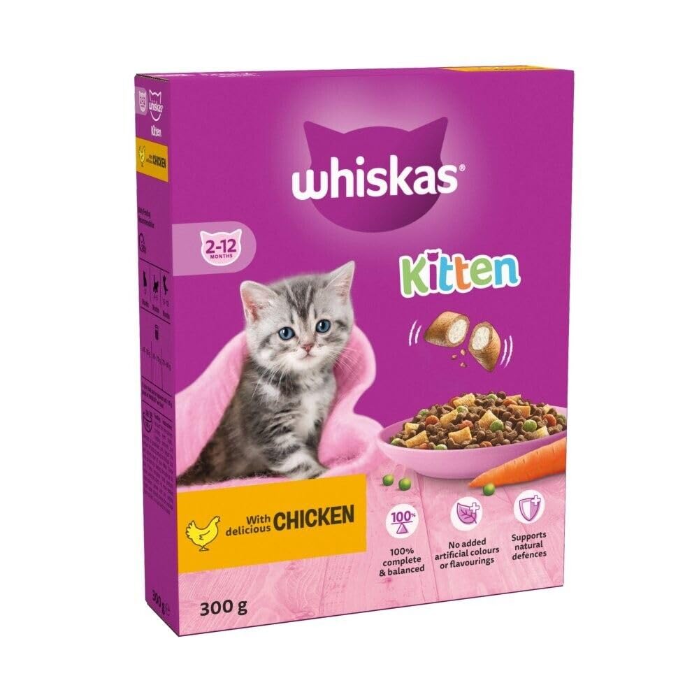 Whiskas Junior Chicken 7 kg Bag, Kitten Cat Dry Food - Pack May Vary