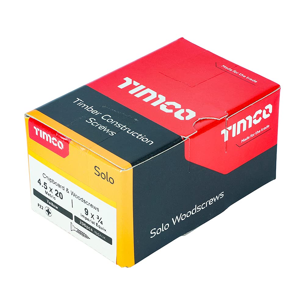 TIMCO Solo Chipboard & Woodscrews - Gold - 6.0 x 90mm - 60090SOLOC