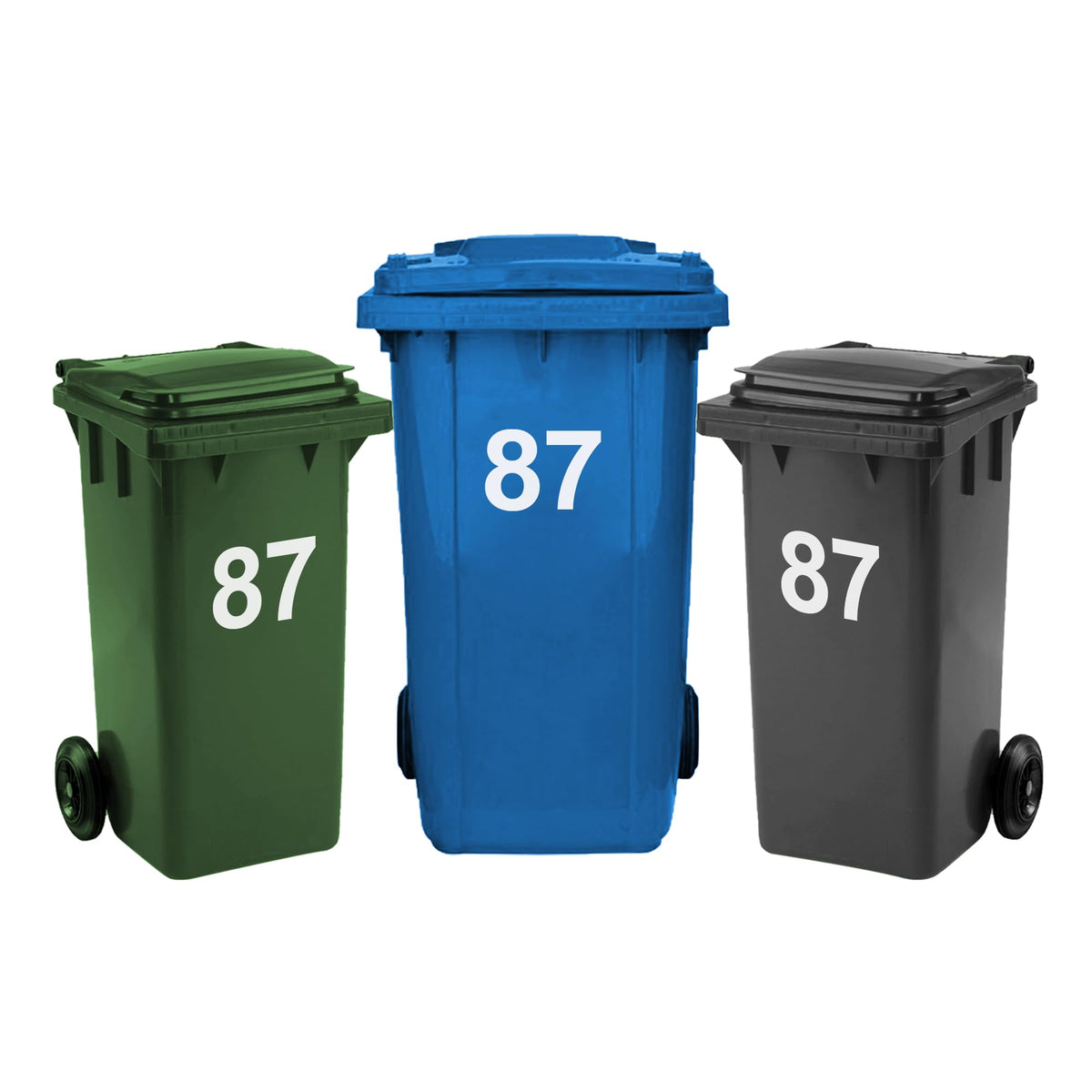 3 Pack Bin Numbers for Wheelie Bins 0-99/A-D | Large Number Stickers (45)