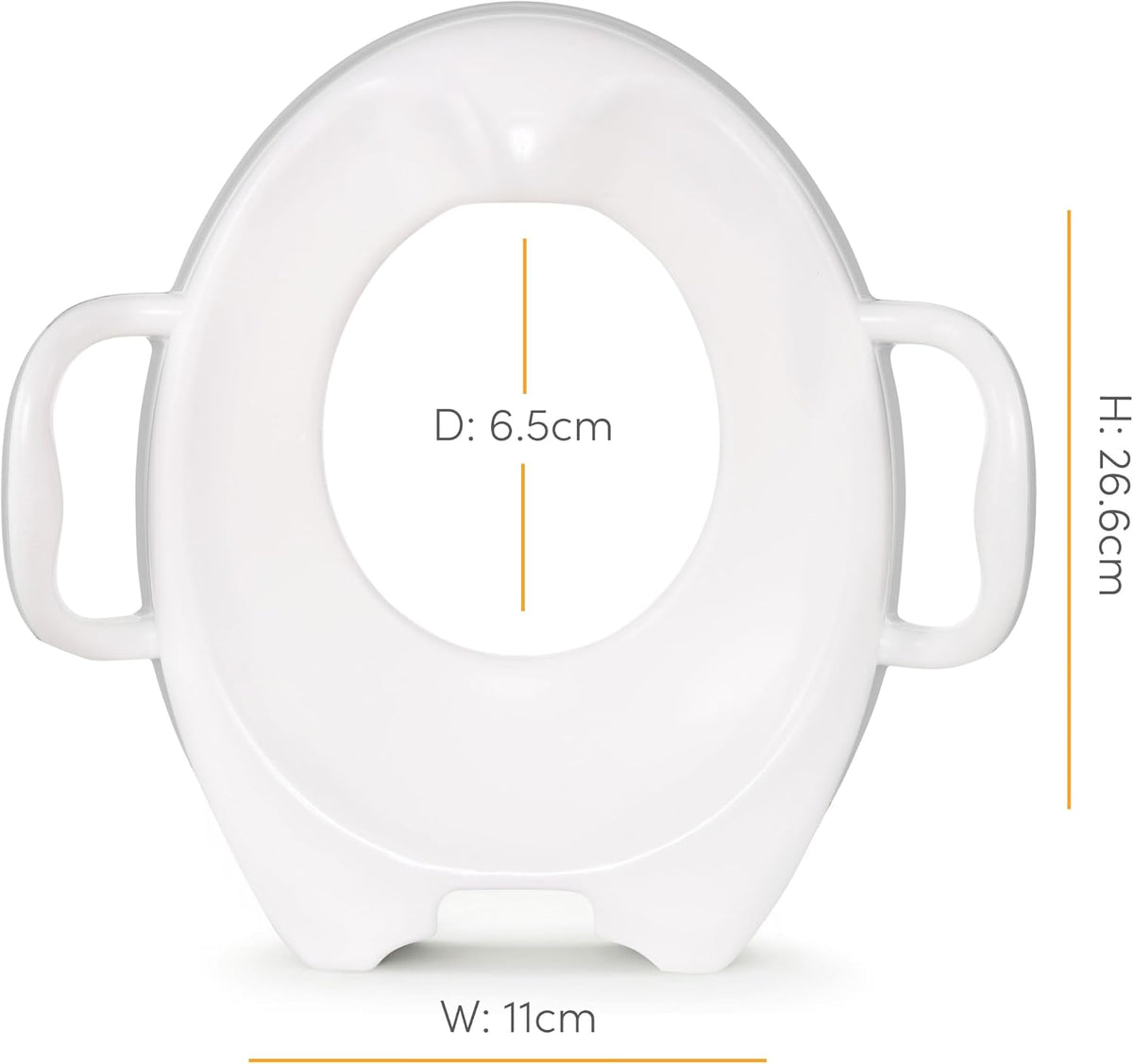 Munchkin Sturdy Potty Seat | Potty Training Toilet Seat with Handles and Legs | Ideal for Toddler and Children | Grey