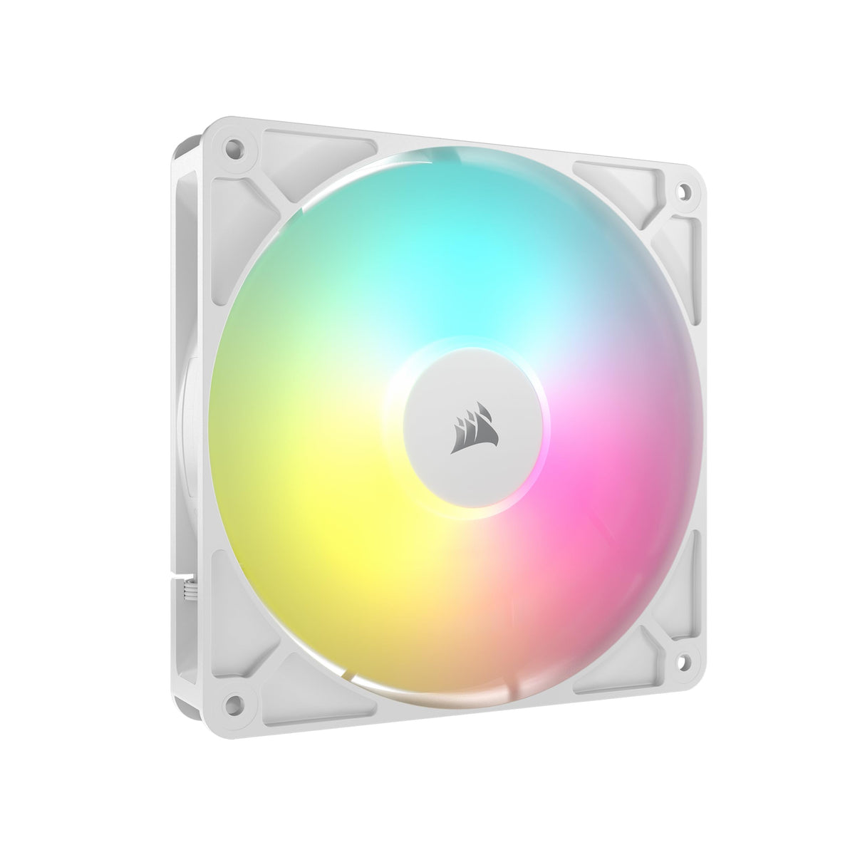 CORSAIR RS120 ARGB 120mm PWM Fans – Daisy-Chain Connection – Low-Noise – Magnetic Dome Bearing – Triple Pack – White