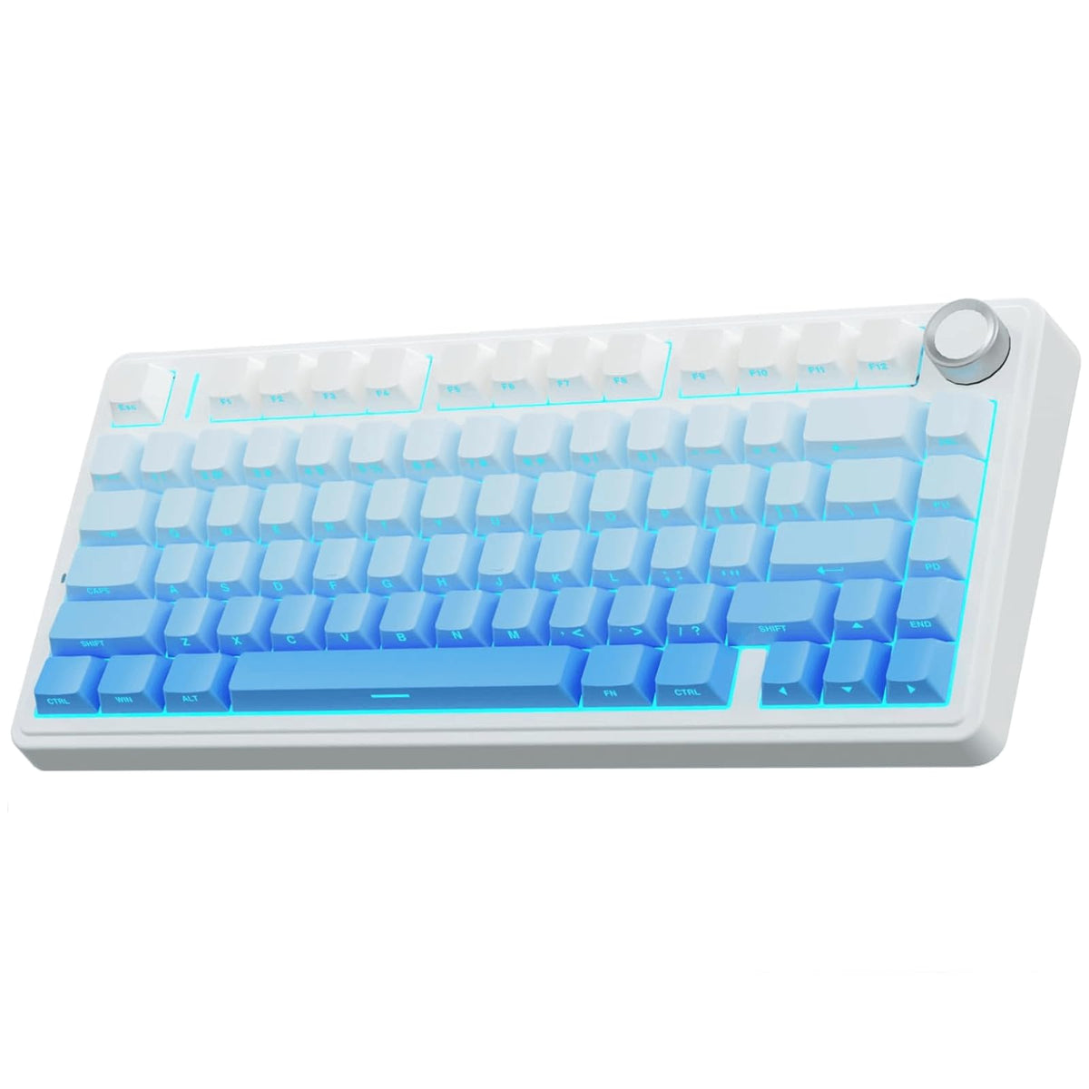 AULA F75 75% Wireless Mechanical Keyboard,2.4Ghz/Type-C/BT5.0 Gaming Keyboards,Advanced Structure,RGB Backlight,Hot Swappable Custom Keyboard for PC/Mac (Cool Black)