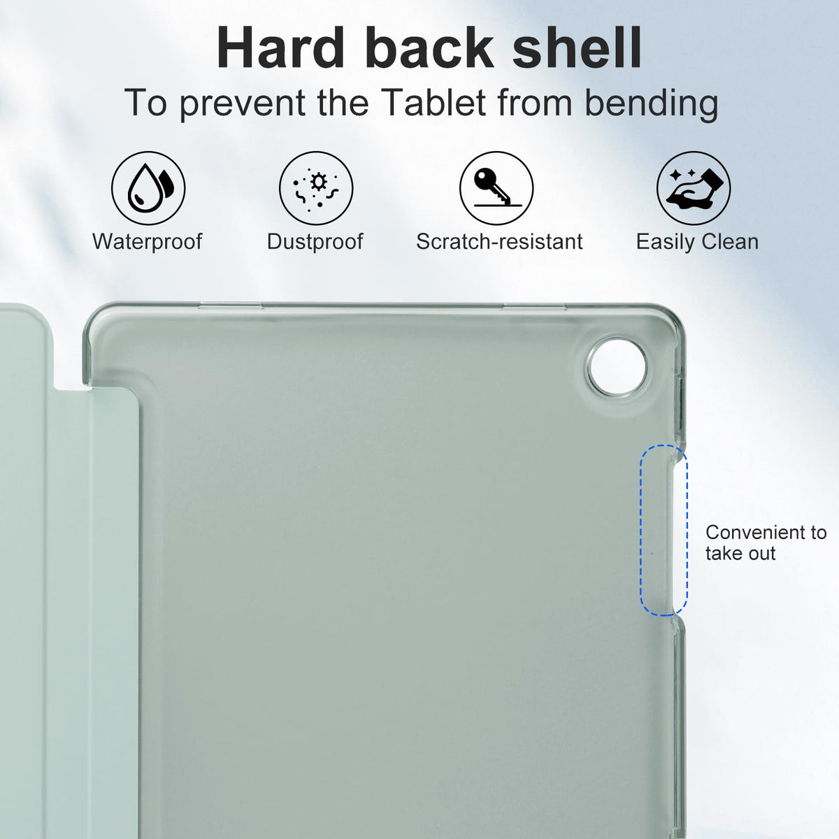 CoBak Case for Samsung Galaxy Tab A11+ Plus 11 Inch 2025/A9+ Plus 2023 - PU Leather Smart Cover with Auto Sleep/Wake for Tab A11+, Translucent Hard Shell, Multi-Viewing Angles, Green Pattern
