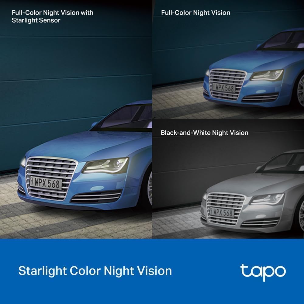 Tapo TC40 Pan/Tilt Smart Security Outdoor Camera, Full HD, 360° Person Detection Motion Tracking, Color Night Vision, WiFi Camera No Monthly Fee, Two-Way Talk, IP65, Works with Alexa and Google