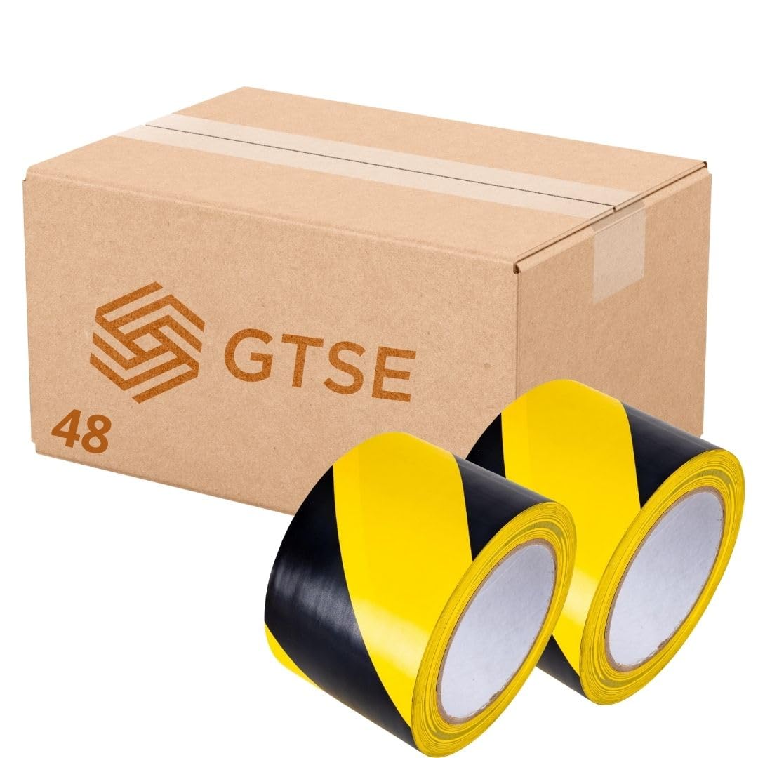 GTSE 50mm x 5m Black Anti Slip Tape, High Traction, Strong Grip Abrasive, Non Skid Tape for Indoor/Outdoor Use, Tread Warning Tape