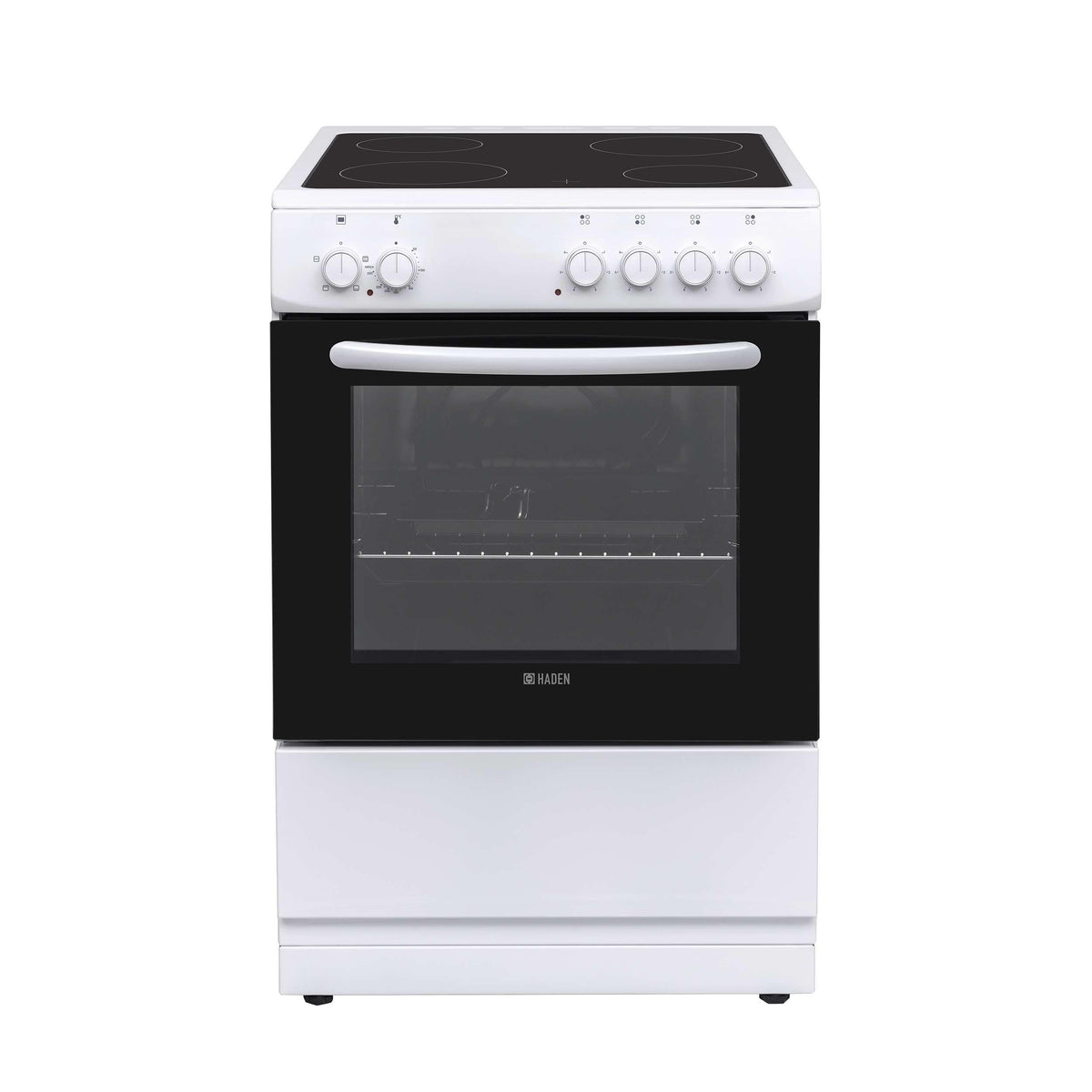 Haden Double Oven 50cm Electric Cooker 4 Zone Ceramic Hob White