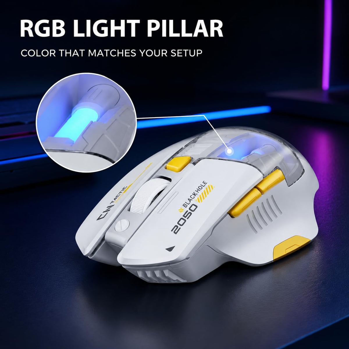 INPHIC A9 V2 Explorer Wireless Gaming Mouse, 12800 DPI Silent Mouse