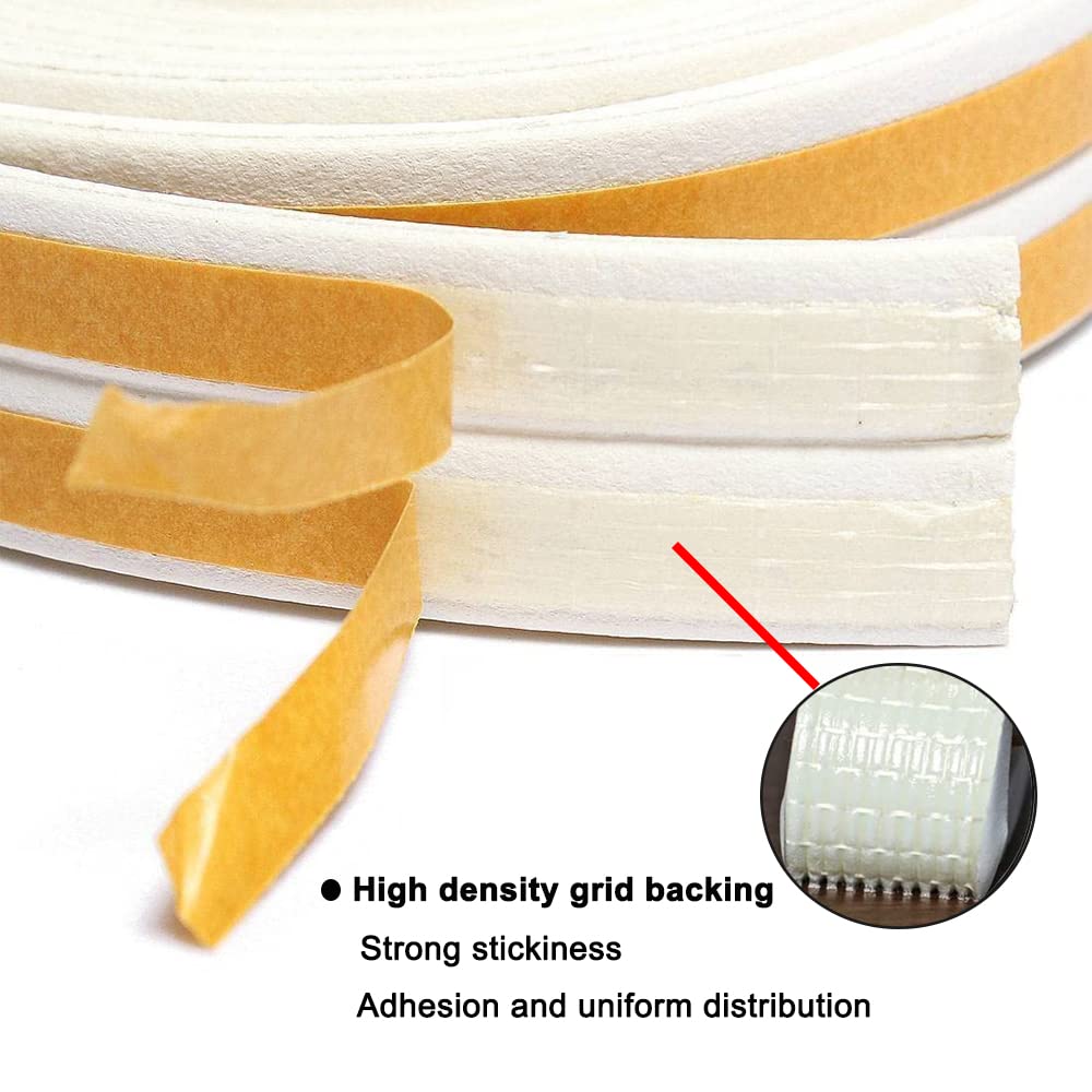 Draught Draft Excluder Tape for Door Windows, 6M Foam Sealing Strip