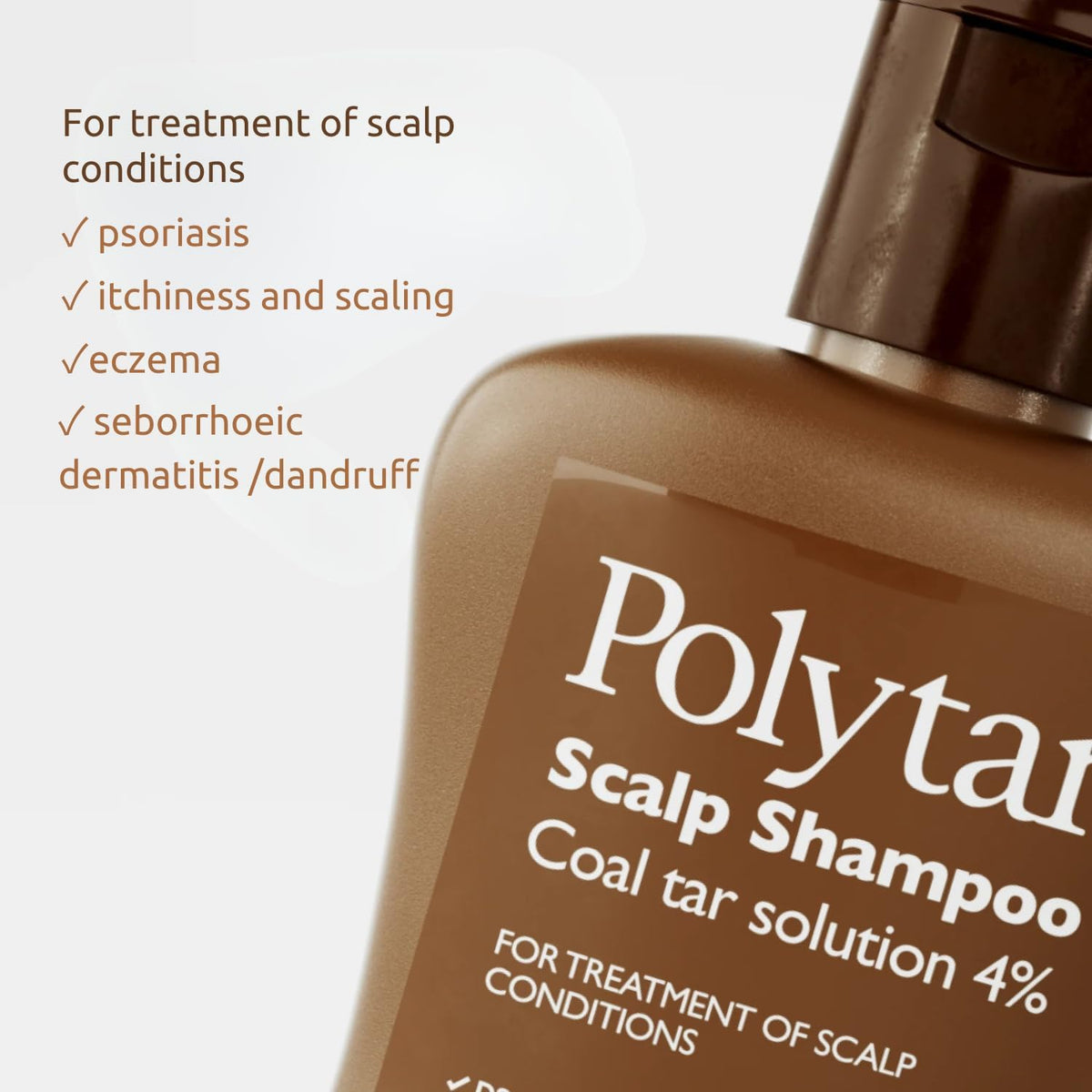 Polytar Scalp Shampoo, for Scalp Conditions, Reduces Itching, Inflammation and Scales