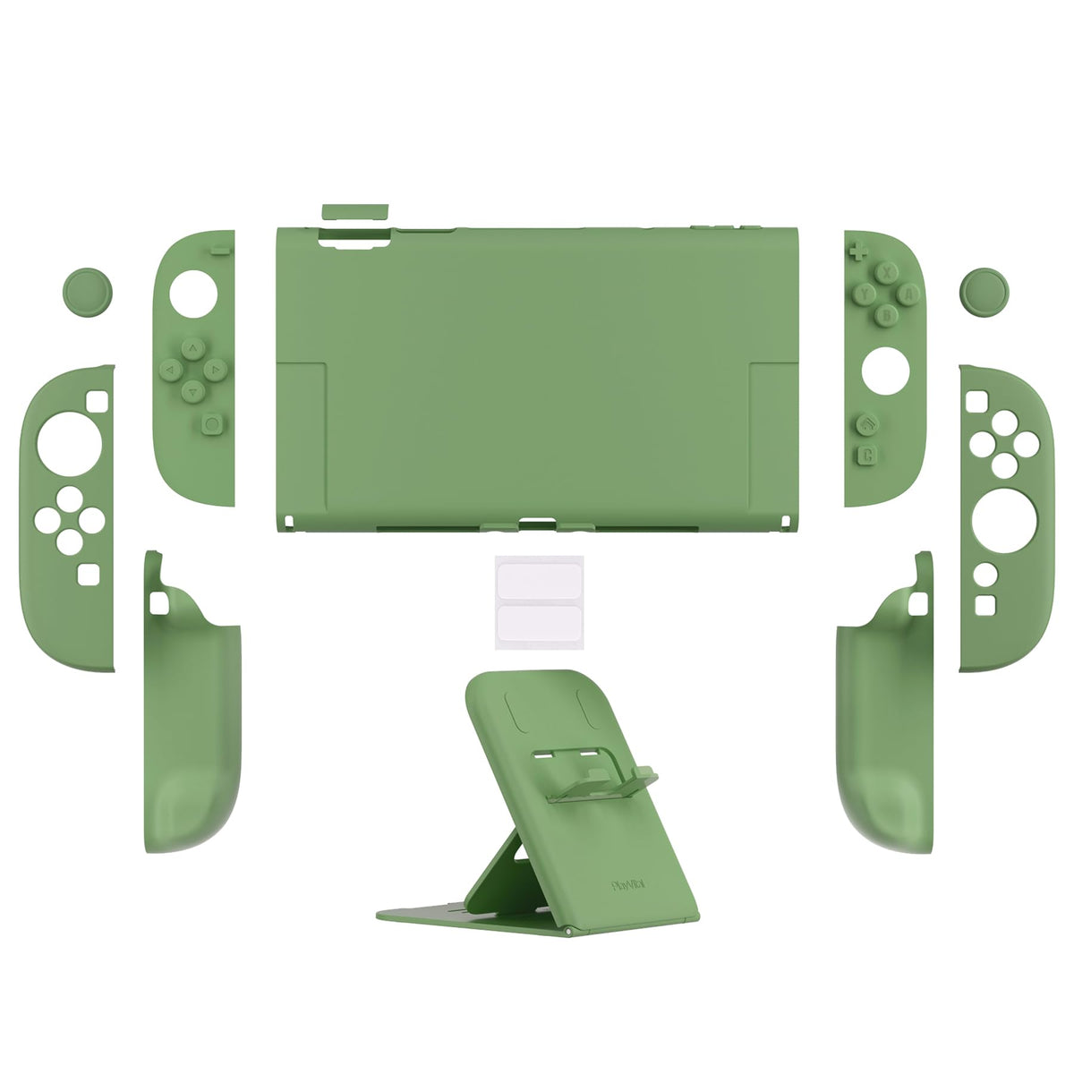 PlayVital Solid Color Series Protective Case for Nintendo Switch 2, Anti-Scratches Hard Shell Dockable Grip Cover with Extra Foldable Stand & Thumb Grips for Nintendo Switch 2 - Cherry Blossoms Pink