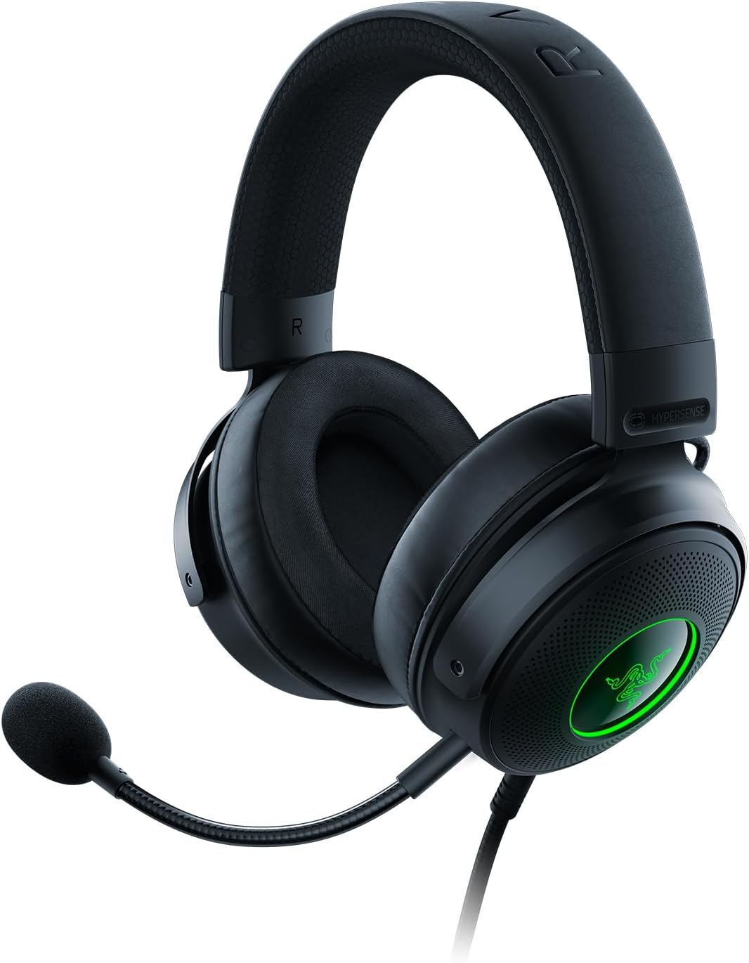 Razer Kraken V3 X USB - Wired USB Gaming Headset (ultra-lightweight at 285g, TriForce 40mm drivers, HyperClear Cardioid Microphone, 7.1 surround sound, Chroma RGB) Black