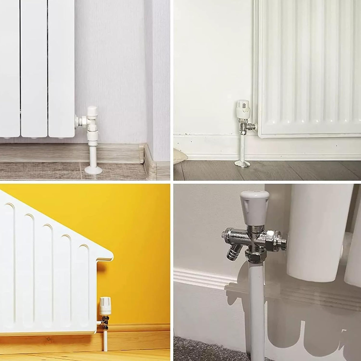 Blackspur Radiator pipe covers sleeves white 15mm - 8 pack