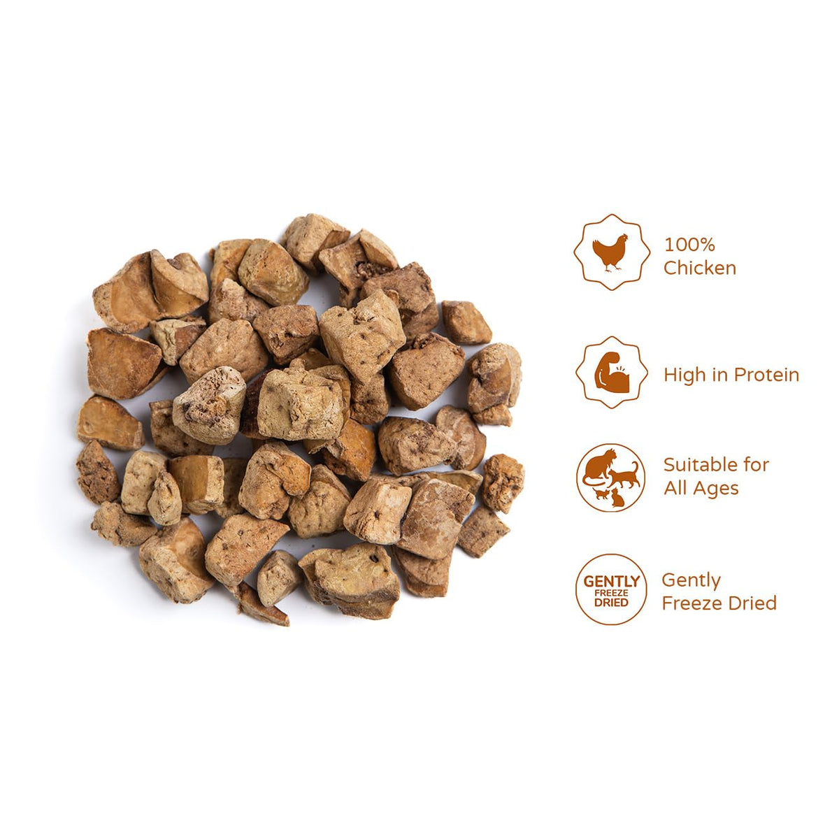 Thrive 100% Chicken Breast Freeze-Dried Cat Treats – Single Ingredient, High Protein – Grain Free – 170g MaxiTube