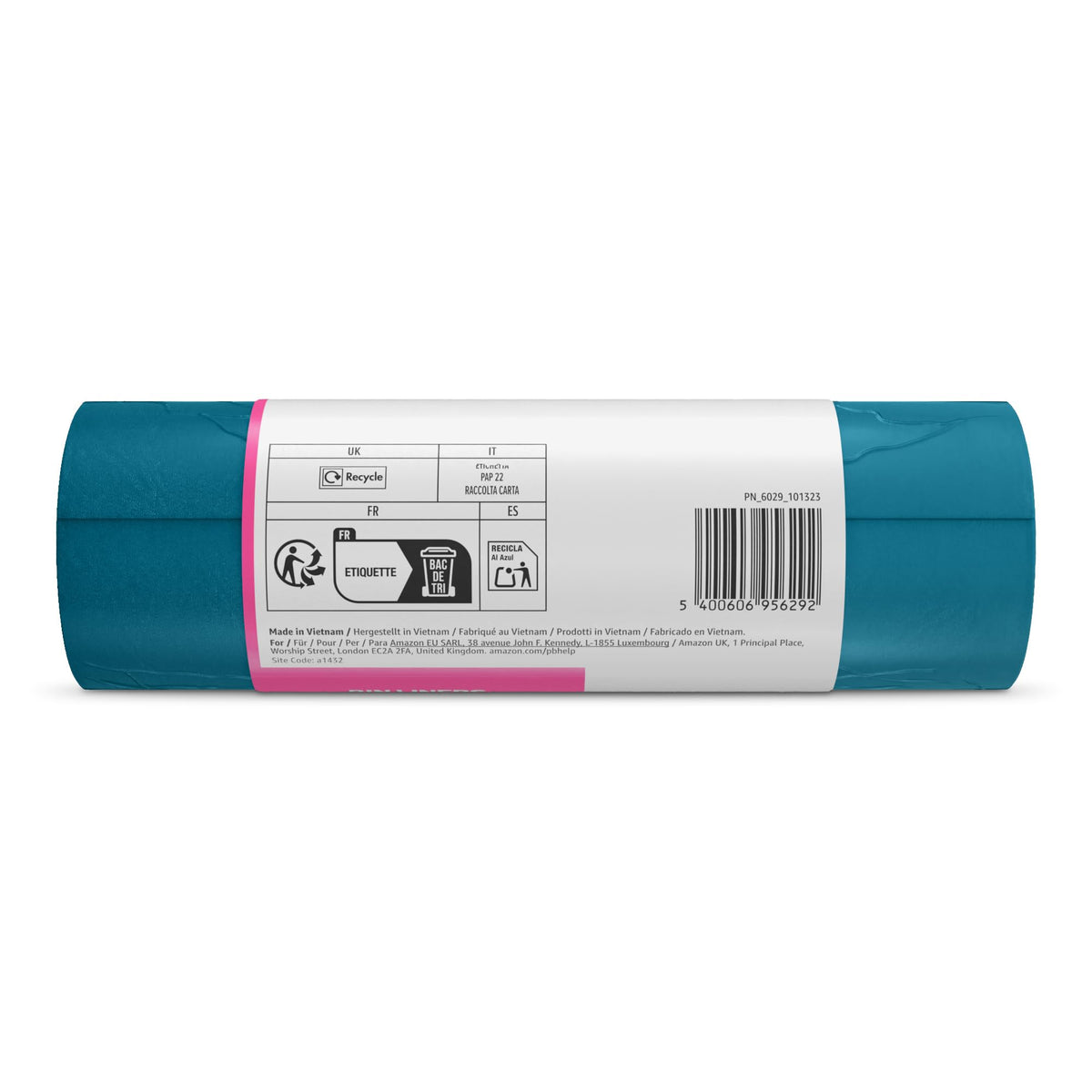 by Amazon Bin Liners with Carry Handles, 25 Litre, Transparent, 30 Count