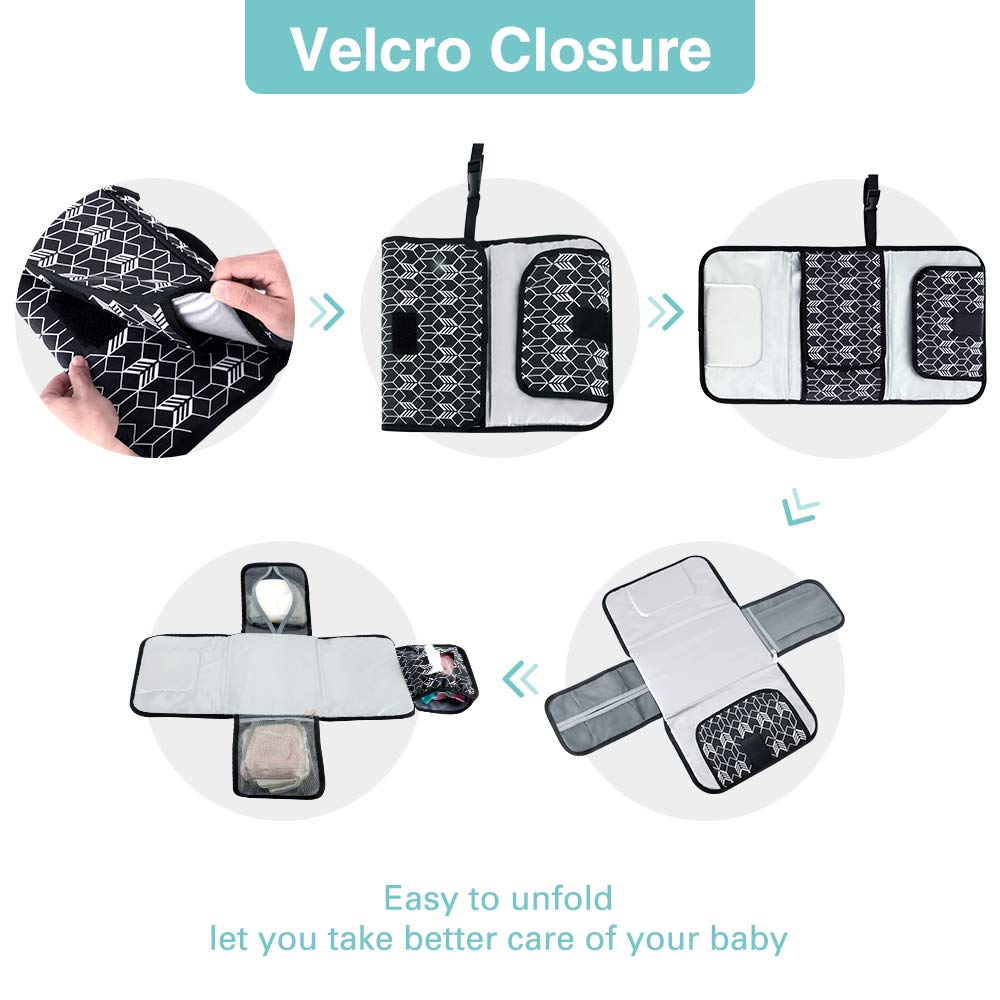 Lekebaby Portable Nappy Changing Mat Travel Baby Change Mat