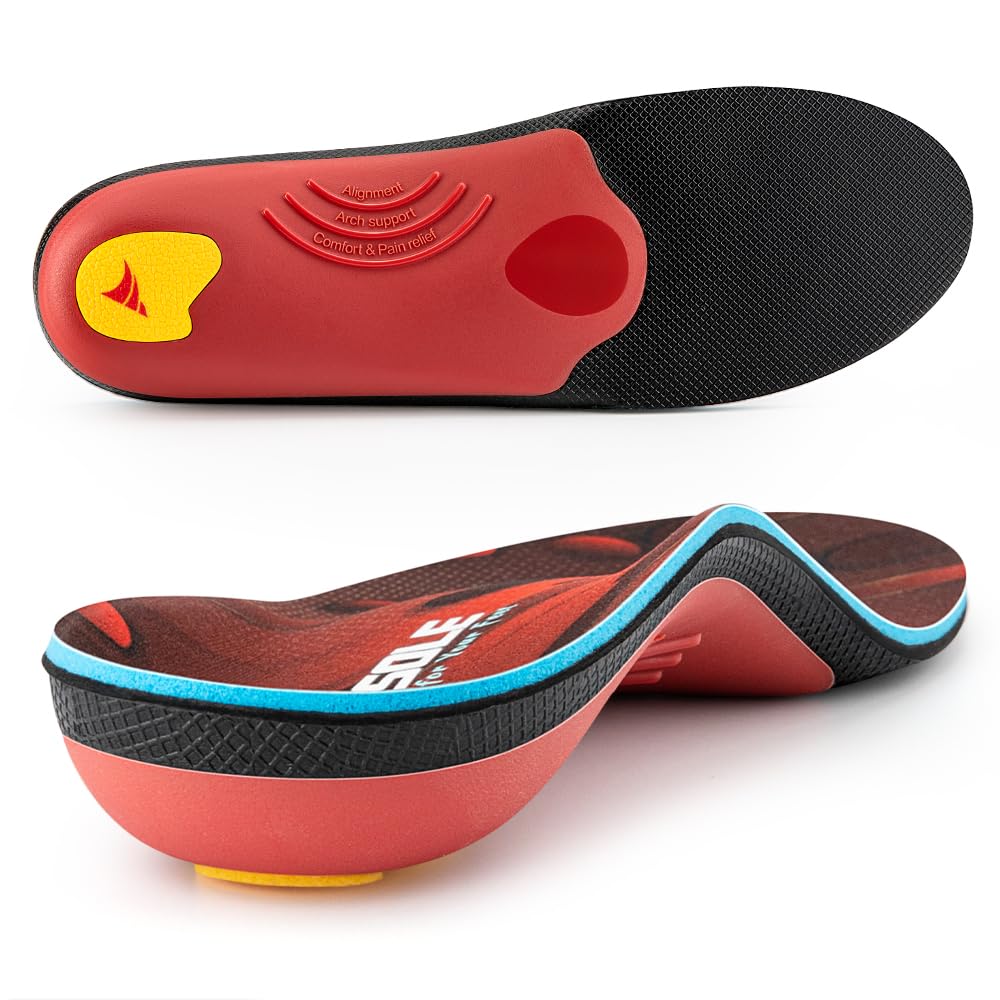 VALsole Orthotic Insole,Arch SupportFor Insole,Plantar FasciitisInsole,for OverPronation,Flat Feet,Metatarsalgia,Heel Pain, Insoles for Men and Women,Blue (UK 13-31cm, Blue-V227) (Pack of 2)
