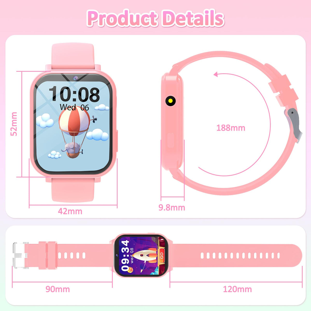 Kids Smart Watch for Boys Girls, Smart Watch for Kids Fitness Watch