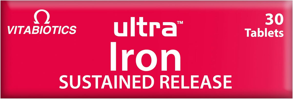 Iron Tablets Supplement, Boosts Energy, Vitality, Power and Immunity and Supports Against Anemia, Tiredness and Fatigue with Added Vitamin C Vitamin B12 and Folic Acid (Vitamin B9), Vitabiotics Ultra