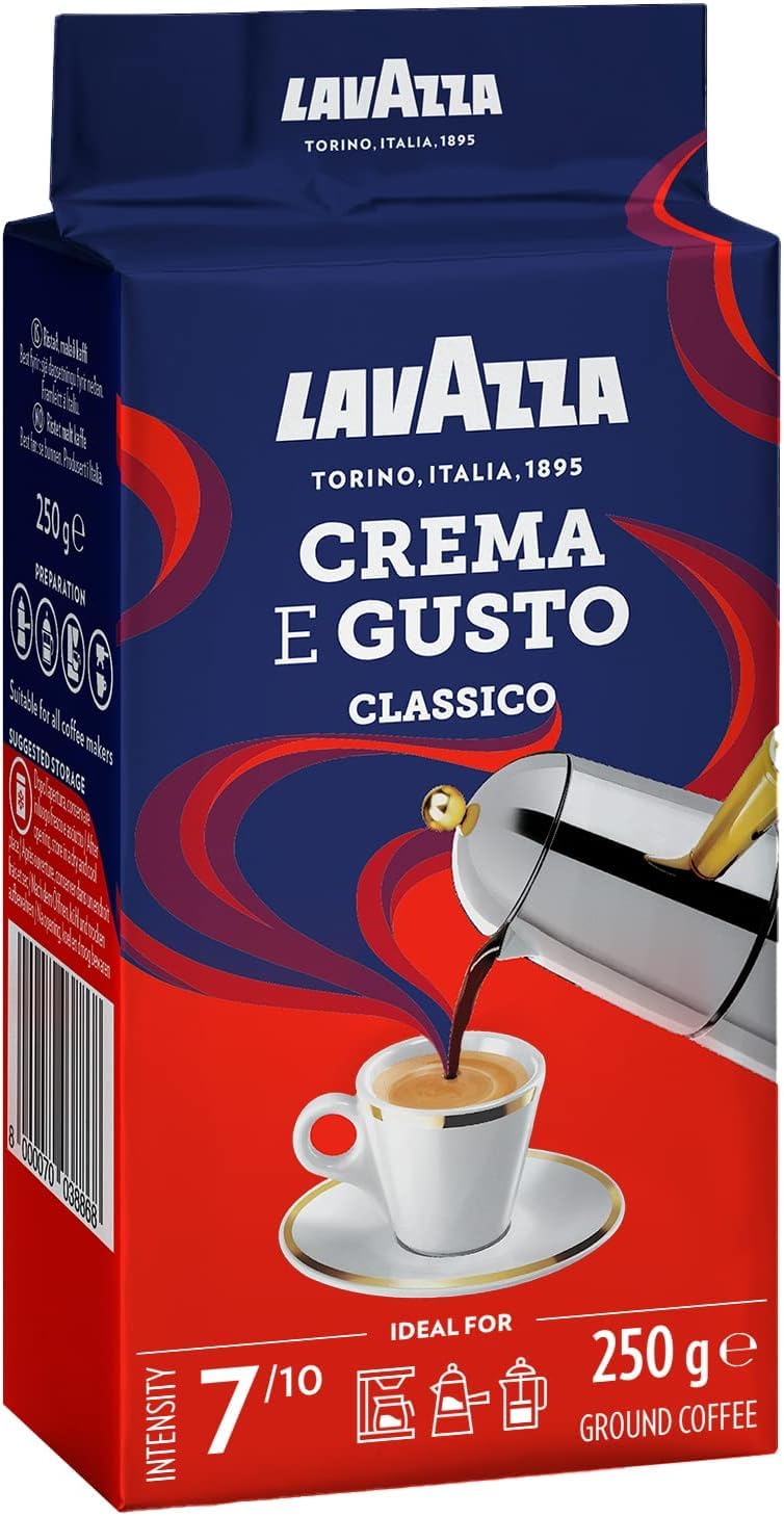 Lavazza Qualità Rossa, Ground Coffee Espresso 500 g (Pack of 2)